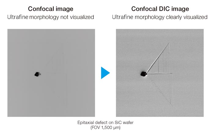Epitaxial defect on SiC wafer (FOV 1,500 μmm)