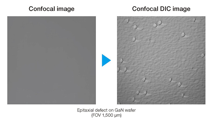 Epitaxial defect on GaN wafer (FOV 1,500 μmm)