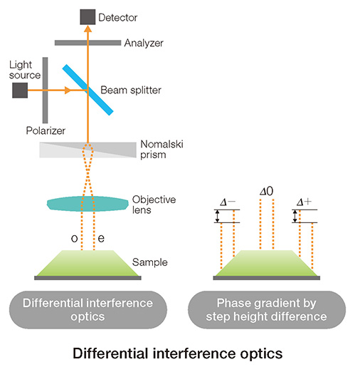Differential interference optics
